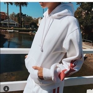 brandy melville flames hoodie
